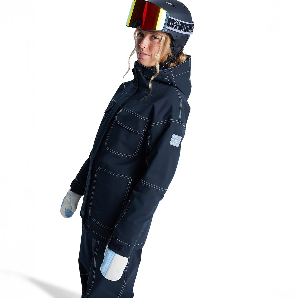 Женская куртка Roxy Chloe Kim, цвет: Антрацитовый — фото 12