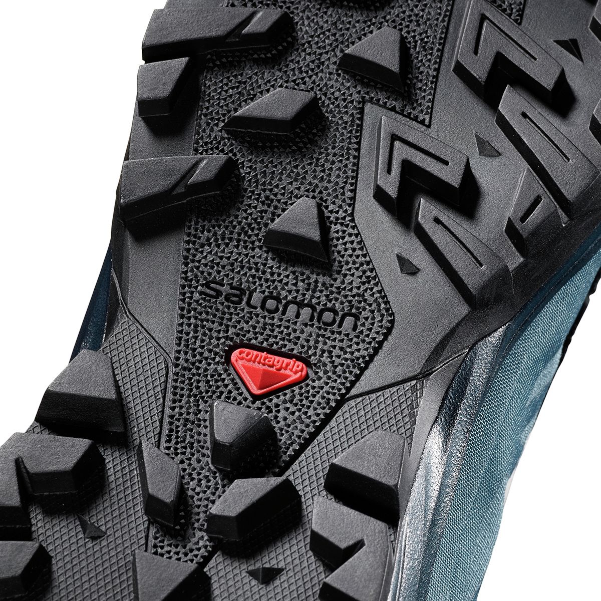 salomon mallard blue & navy outpath pro gtx trainers