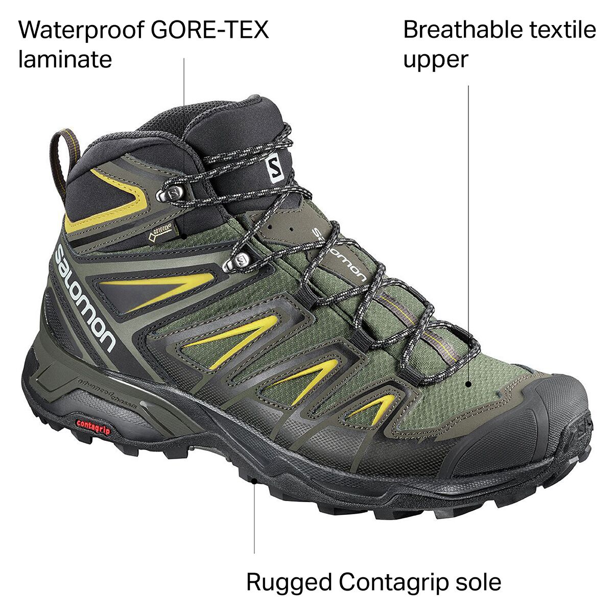 salomon men's x ultra 3 gtx hiking boot