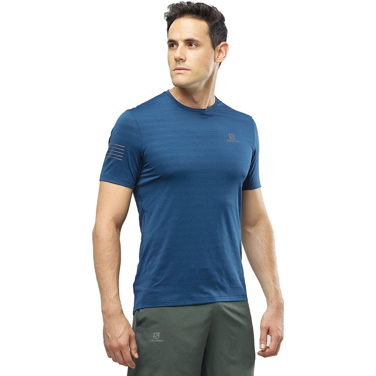 Men’s Short Sleeve T-Shirt Salomon Beige