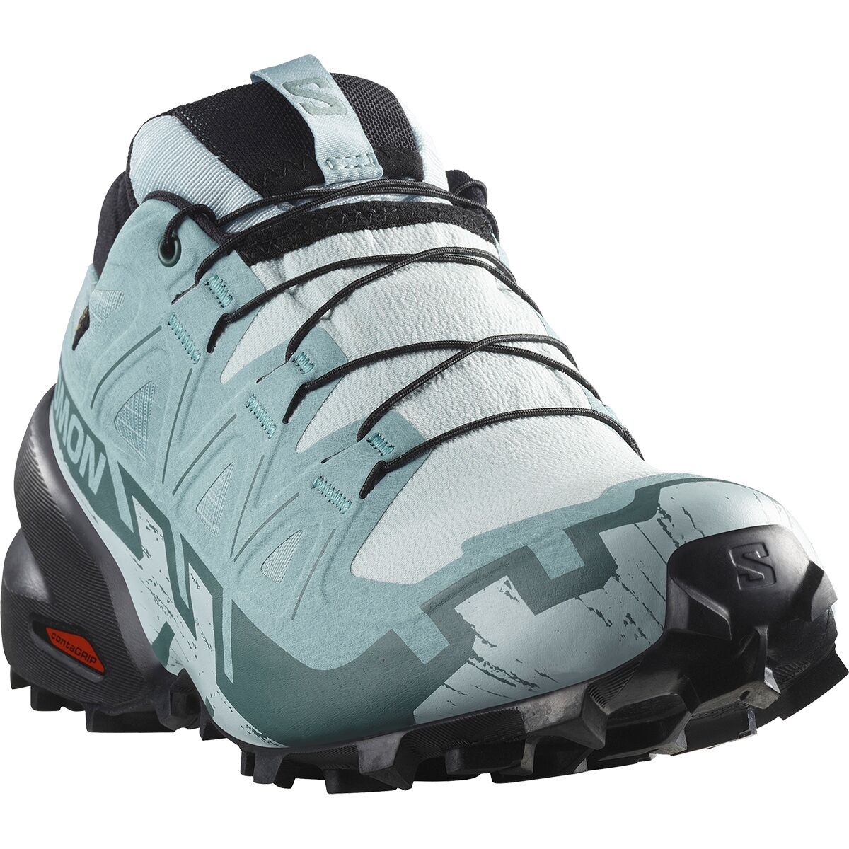 Женские кроссовки Salomon Speedcross 6 GTX Trail Running, цвет: Синий / Чёрный — фото 2