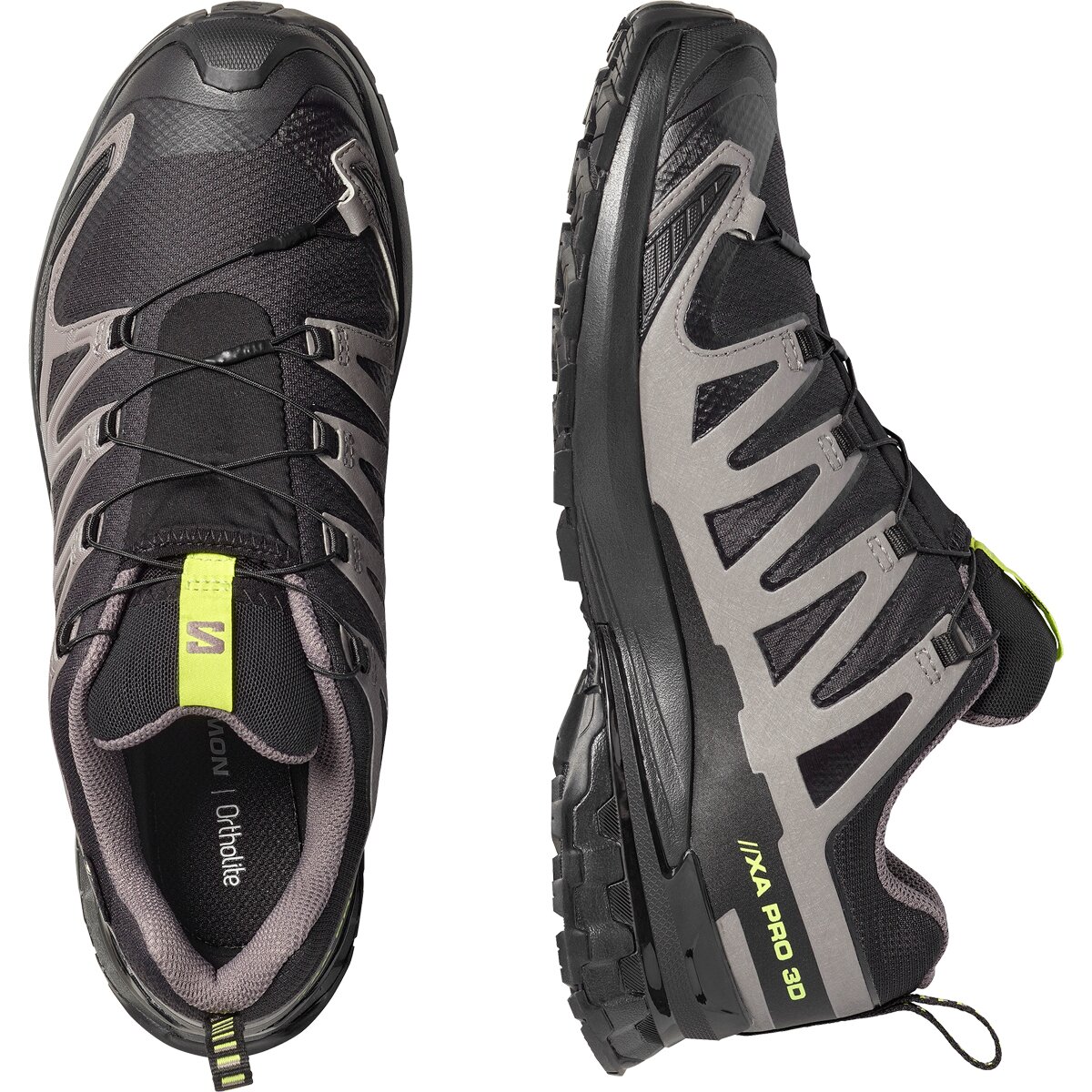 Мужские кроссовки Salomon XA Pro 3D V9 Gore-Tex Trail Running, цвет: Чёрный / Тёмный серый — фото 2