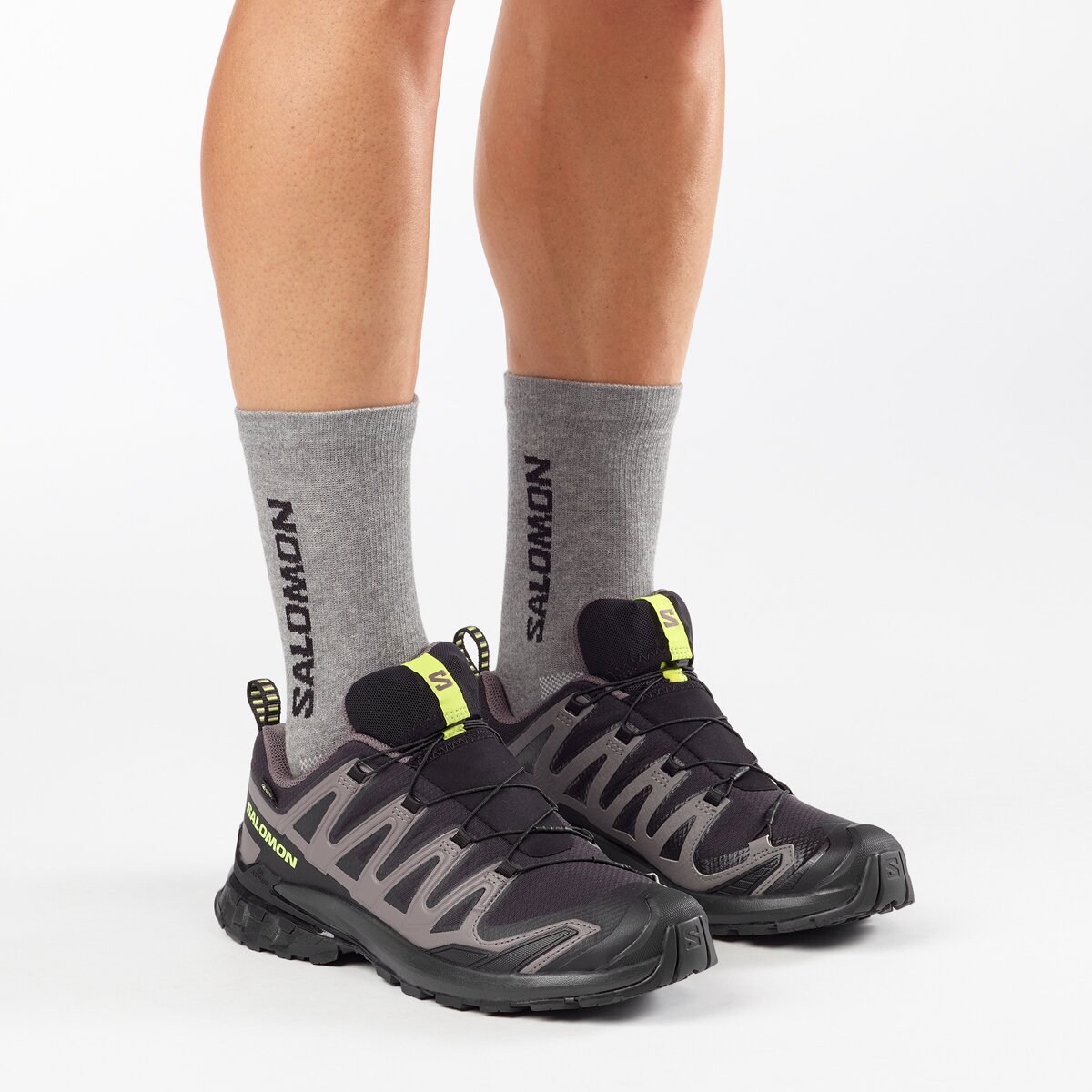Мужские кроссовки Salomon XA Pro 3D V9 Gore-Tex Trail Running, цвет: Чёрный / Тёмный серый — фото 4
