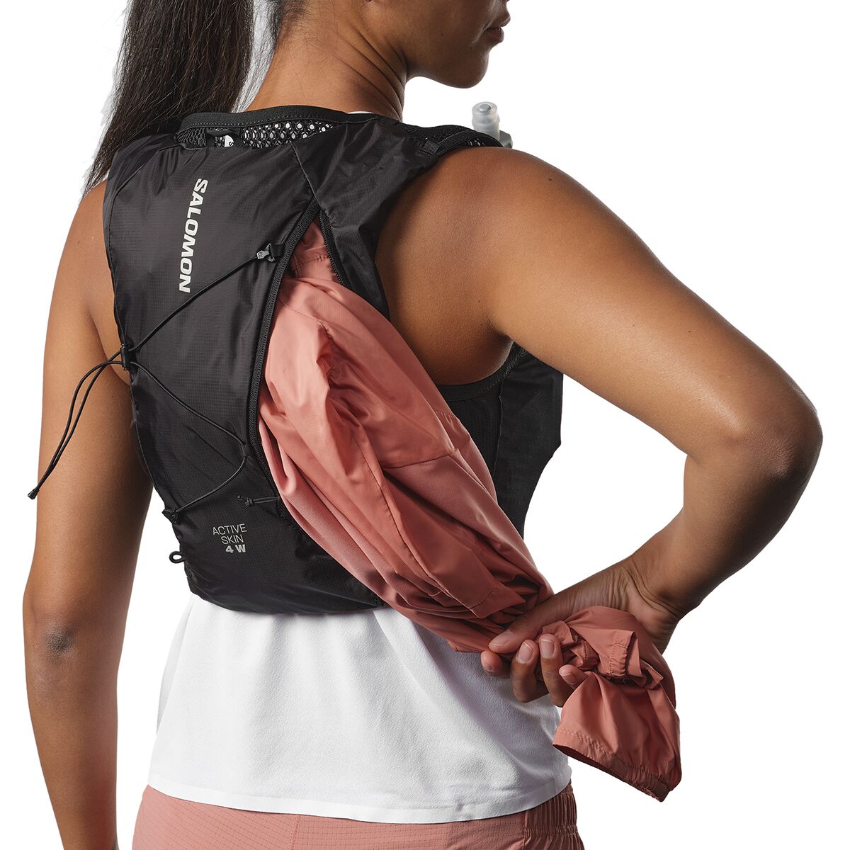 Salomon Active Skin 4L Hydration Pack Set - Women's, цвет: Чёрный / Металлический — фото 8