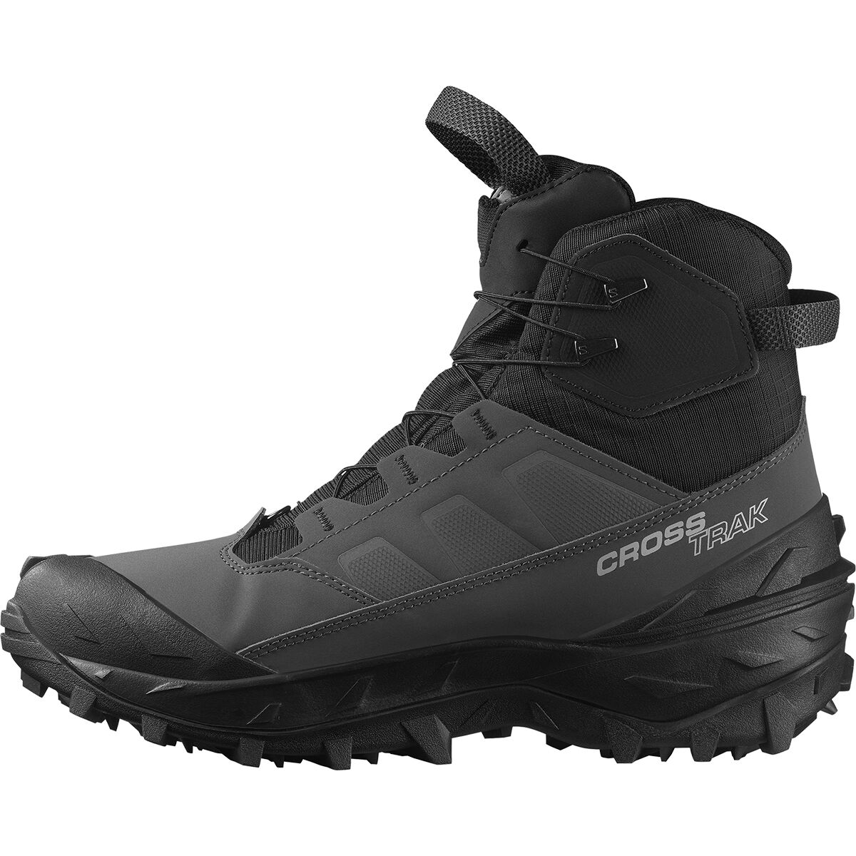 Мужские ботинки Salomon Crosstrak Powder Waterproof Boot, цвет: Асфальтовый / Чёрный — фото 3