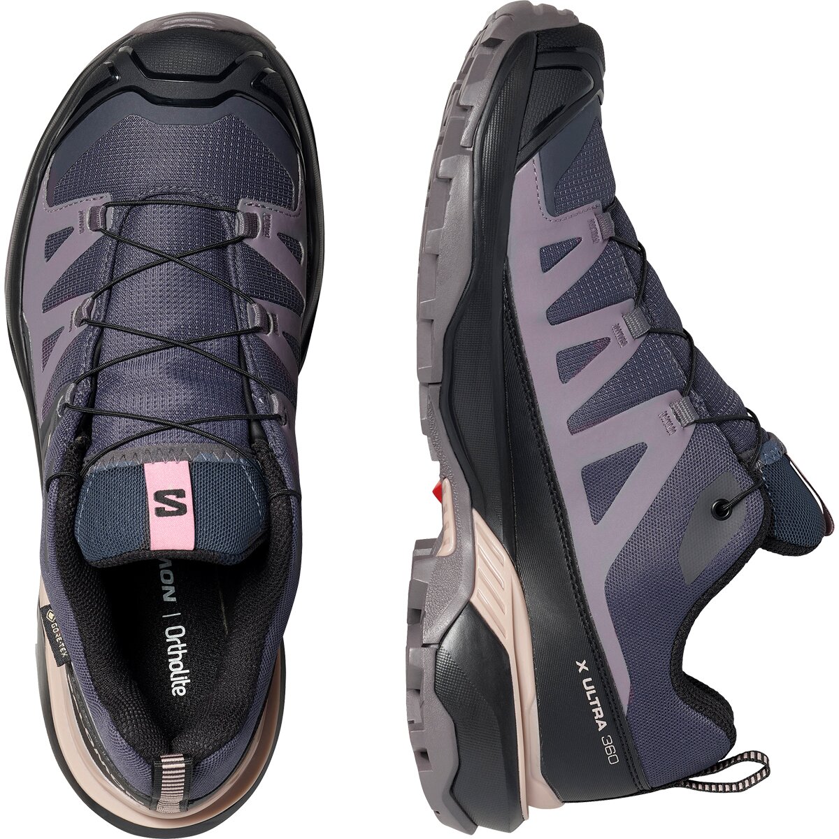 Женские кроссовки Salomon X Ultra 360 GTX Hiking, цвет: Железный / Теневой серый — фото 2
