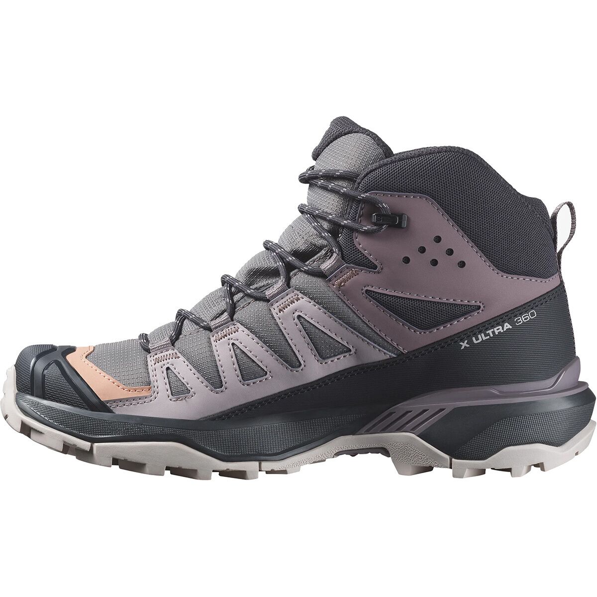 Женские ботинки Salomon X Ultra 360 Mid GTX Hiking Boot, цвет: Сливовый — фото 6