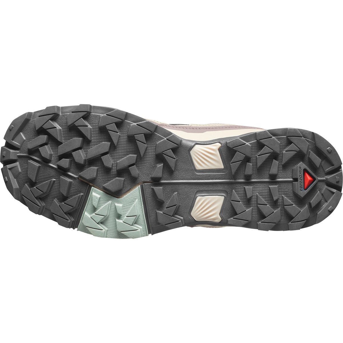 Женские кроссовки Salomon X Ultra 5 GTX Hiking, цвет: Пустынный рыжевато-коричневый / Белый — фото 5