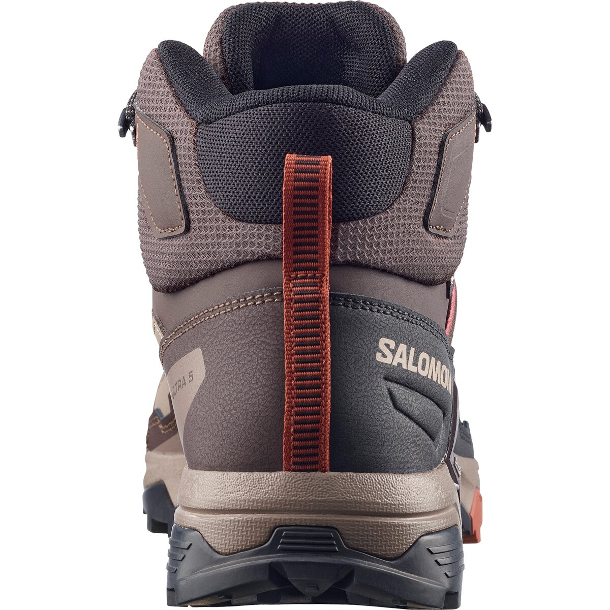 Мужские ботинки Salomon X Ultra 5 Mid GTX Hiking Boot, цвет: Чёрный кофейный / Орех — фото 6