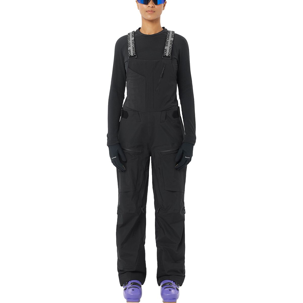 Женские брюки Salomon Scrambler Gore-Tex, цвет: Глубокий чёрный — фото 1