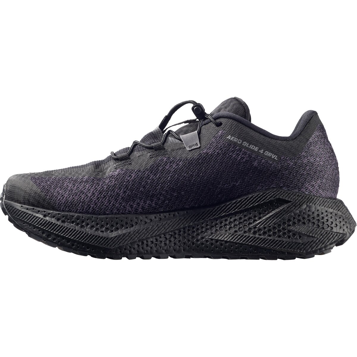 Мужские кроссовки Salomon Aero Glide 4 Grvl Running, цвет: Чёрный / Асфальтовый — фото 3