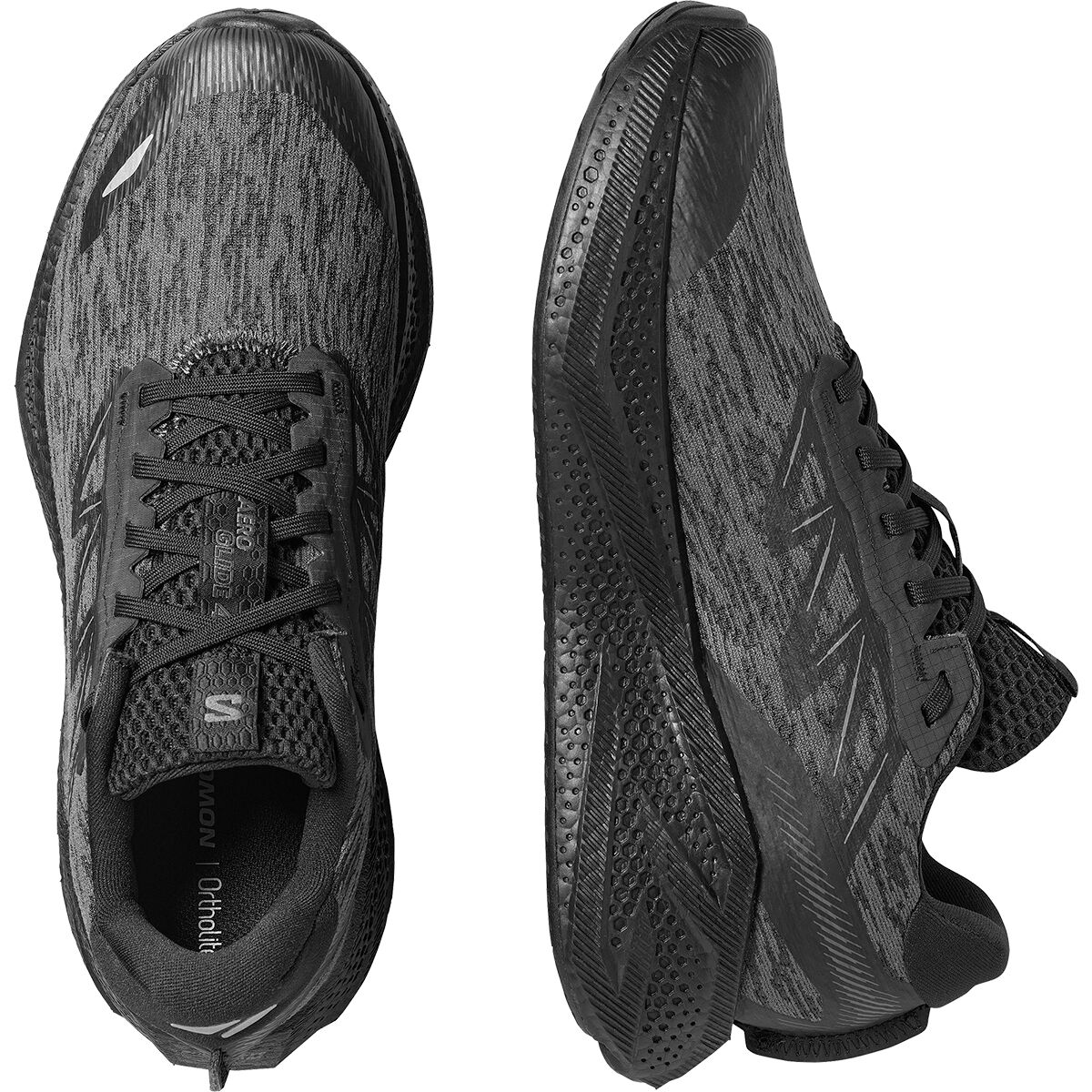 Мужские кроссовки Salomon Aero Glide 4 Running, цвет: Чёрный / Асфальтовый — фото 6