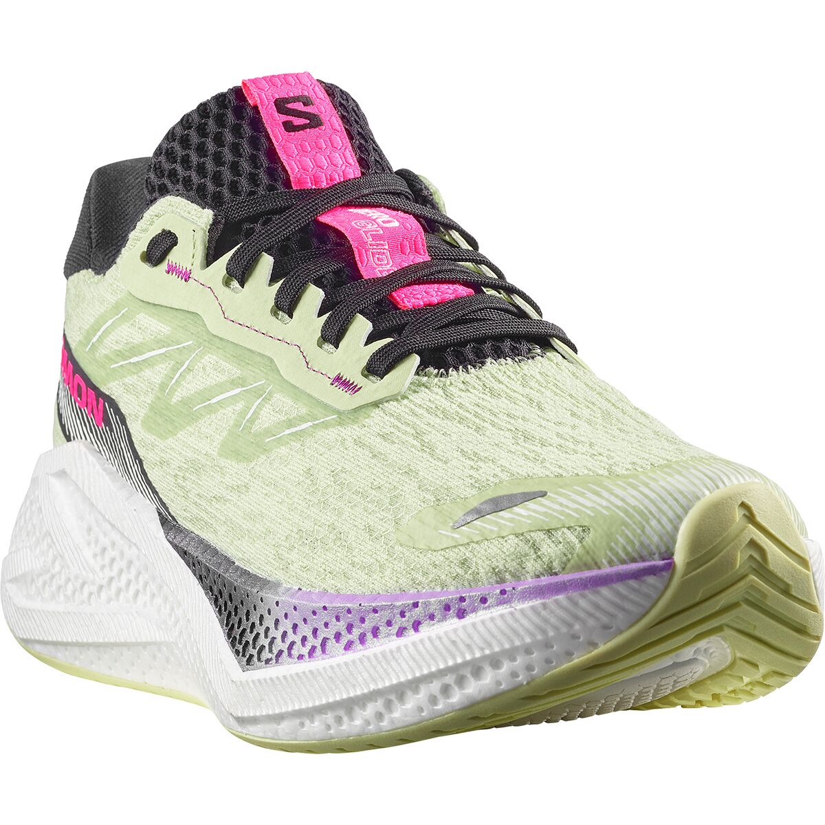 Женские кроссовки Salomon Aero Glide 4 Running, цвет: Белый / Чёрный — фото 2