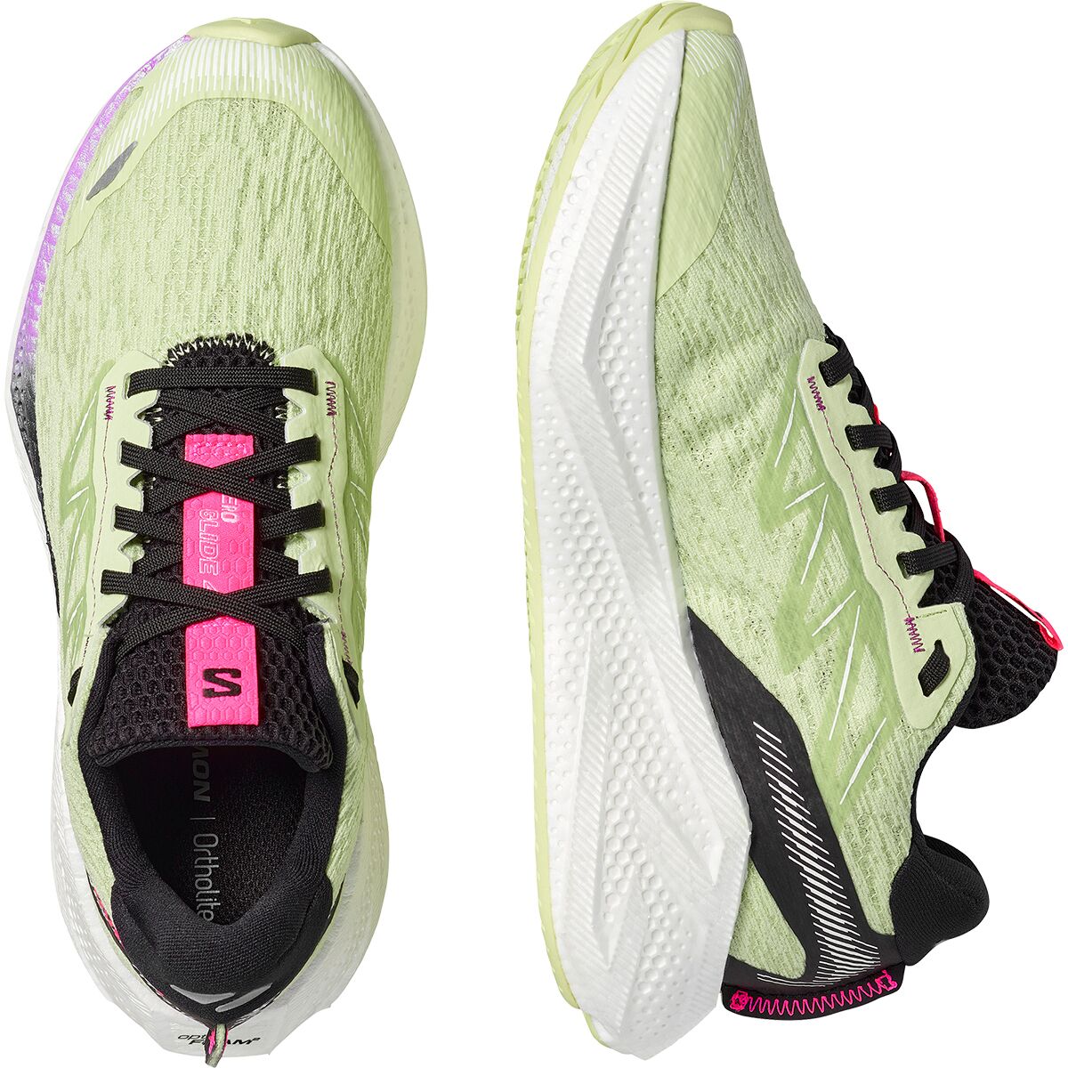 Женские кроссовки Salomon Aero Glide 4 Running, цвет: Белый / Чёрный — фото 6