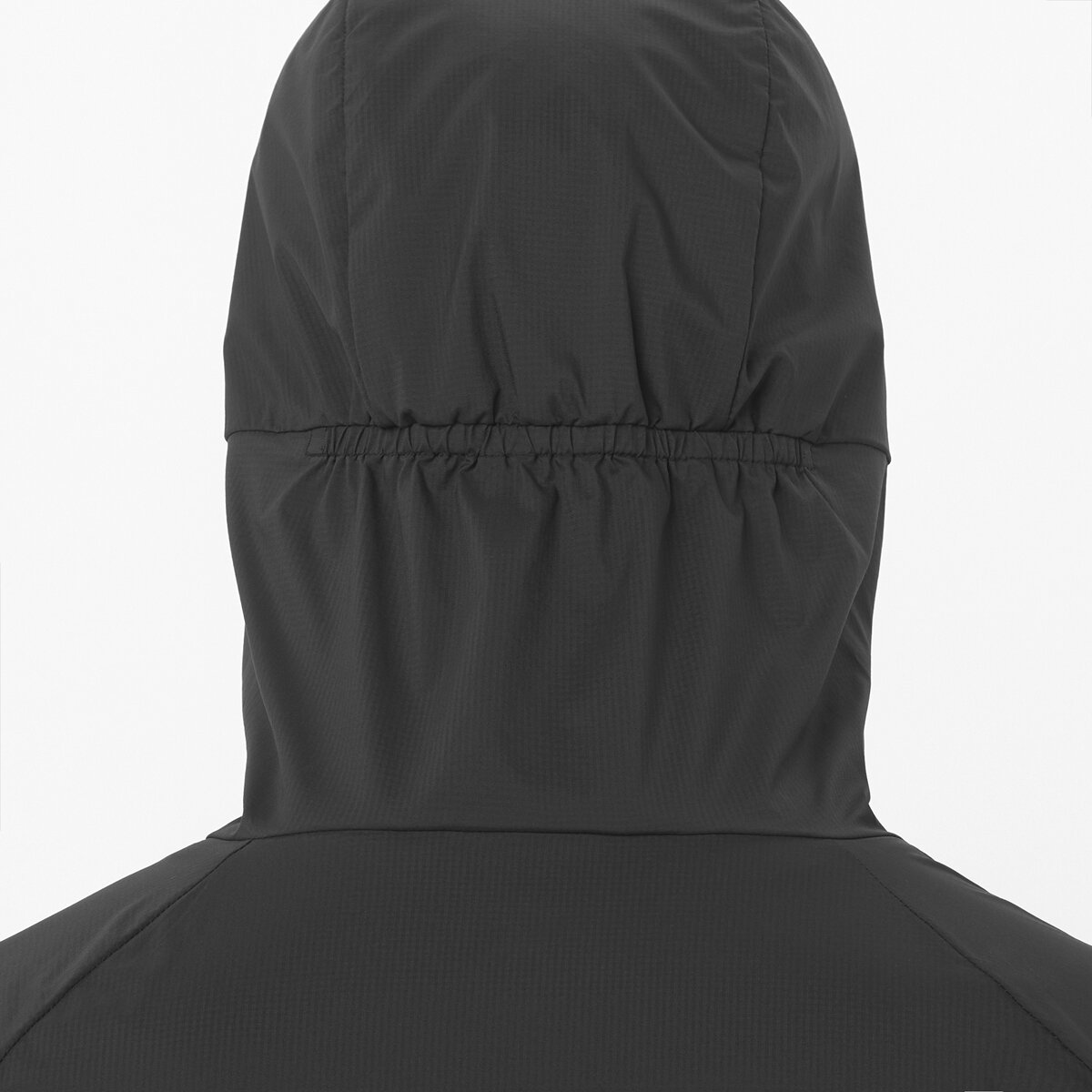 Мужская куртка Salomon Outwind Full-Zip, цвет: Глубокий чёрный — фото 7
