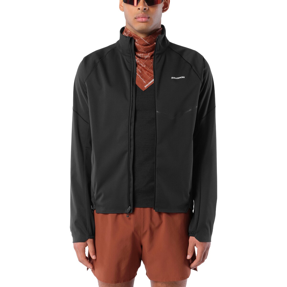 Мужская куртка Salomon Sense Softshell, цвет: Глубокий чёрный — фото 1