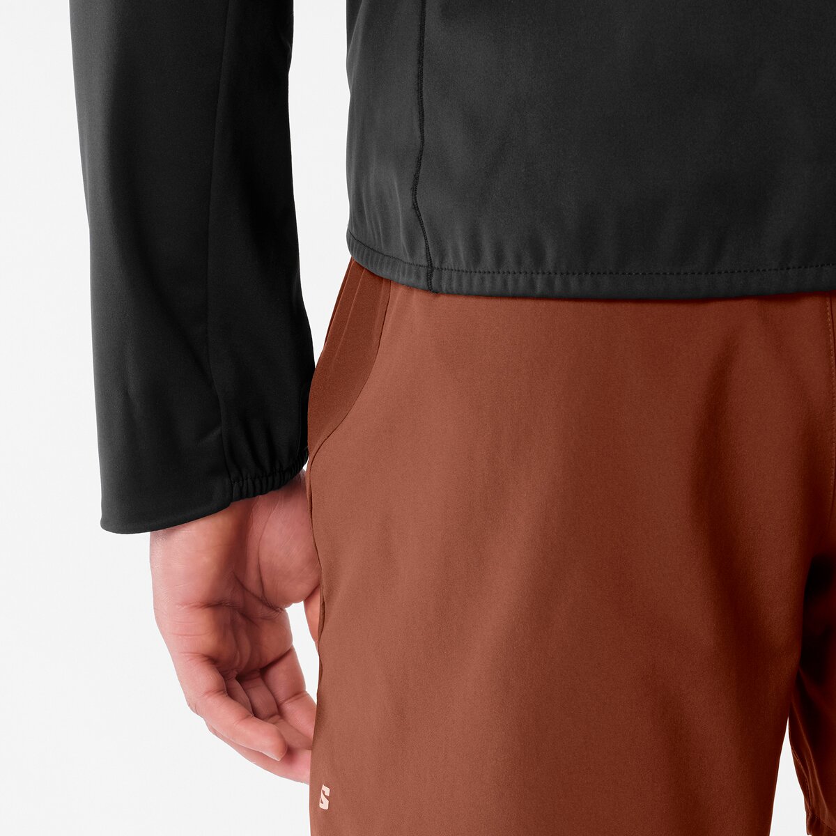 Мужская куртка Salomon Sense Softshell, цвет: Глубокий чёрный — фото 4
