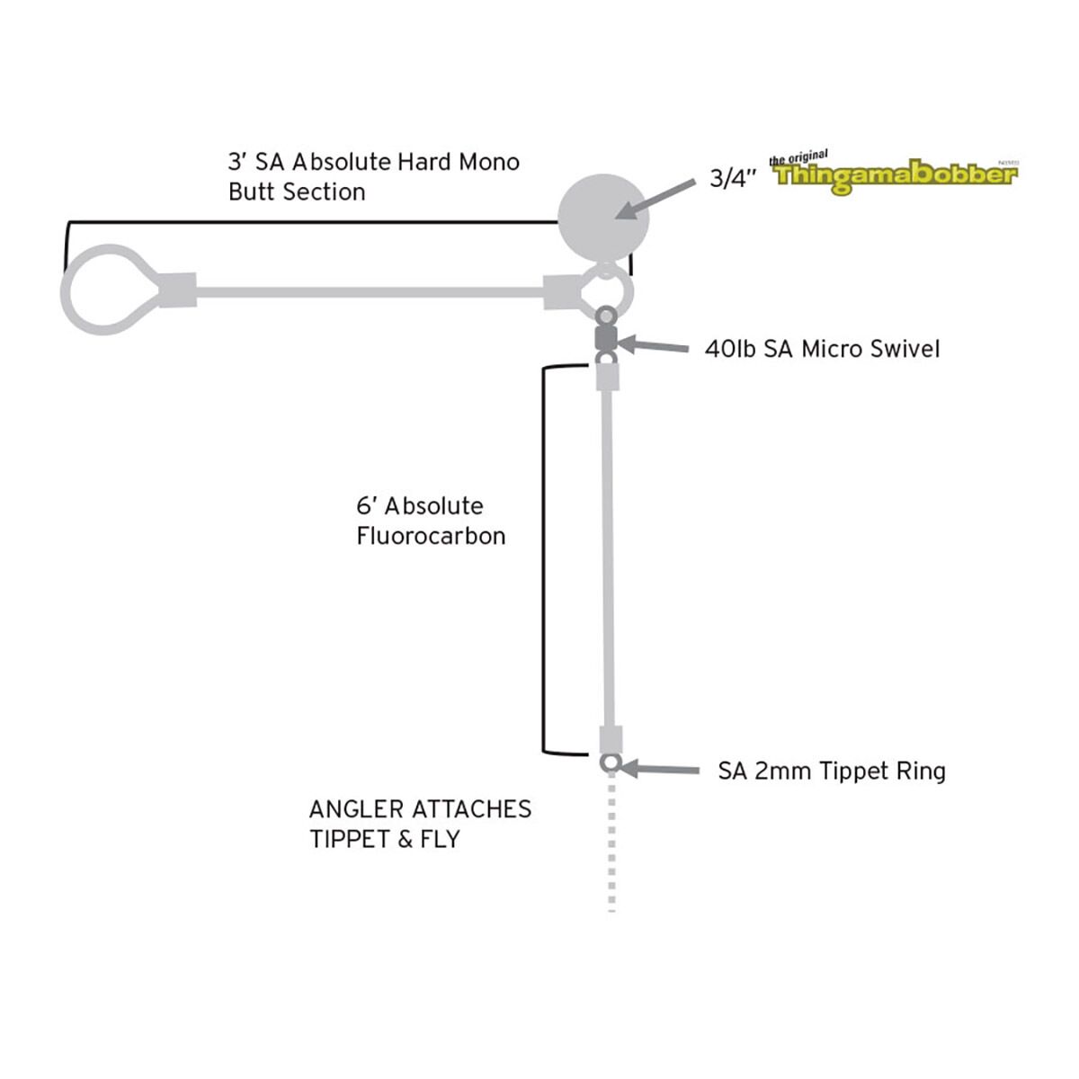 Scientific Anglers Absolute Right-Angle 11ft Leader