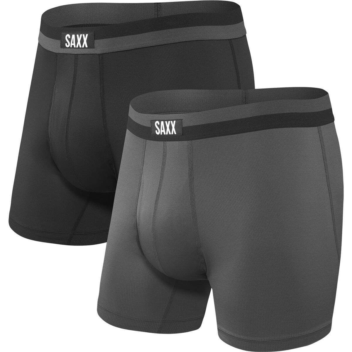 SAXX Sport Mesh Boxer Brief Fly 2 Pack Multi Set Navy City Blue