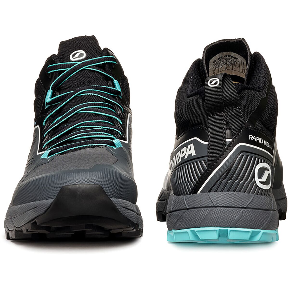 Женские кроссовки Scarpa Rapid Mid GTX Hiking, цвет: Антрацитовый / Бирюзовый — фото 4