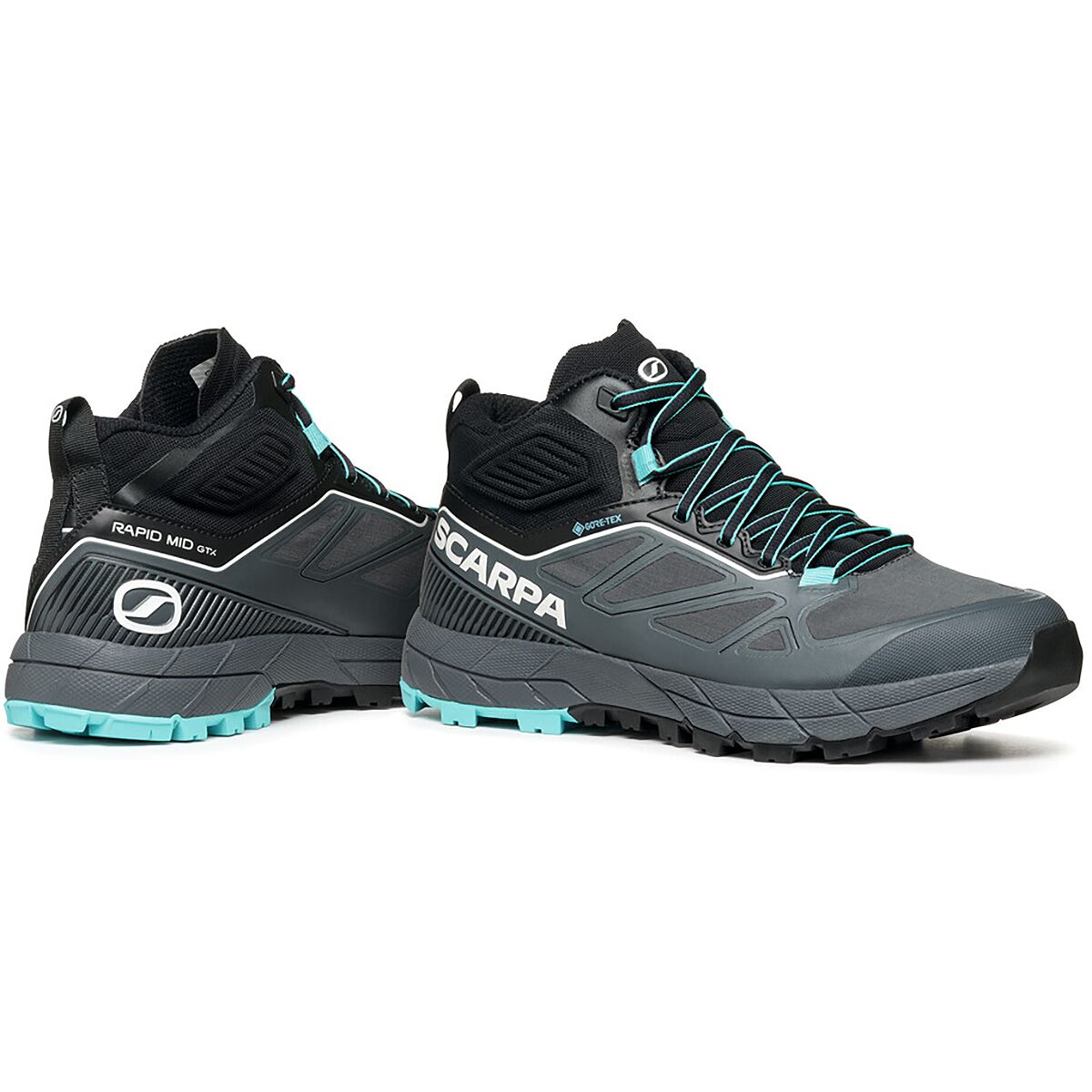 Женские кроссовки Scarpa Rapid Mid GTX Hiking, цвет: Антрацитовый / Бирюзовый — фото 6