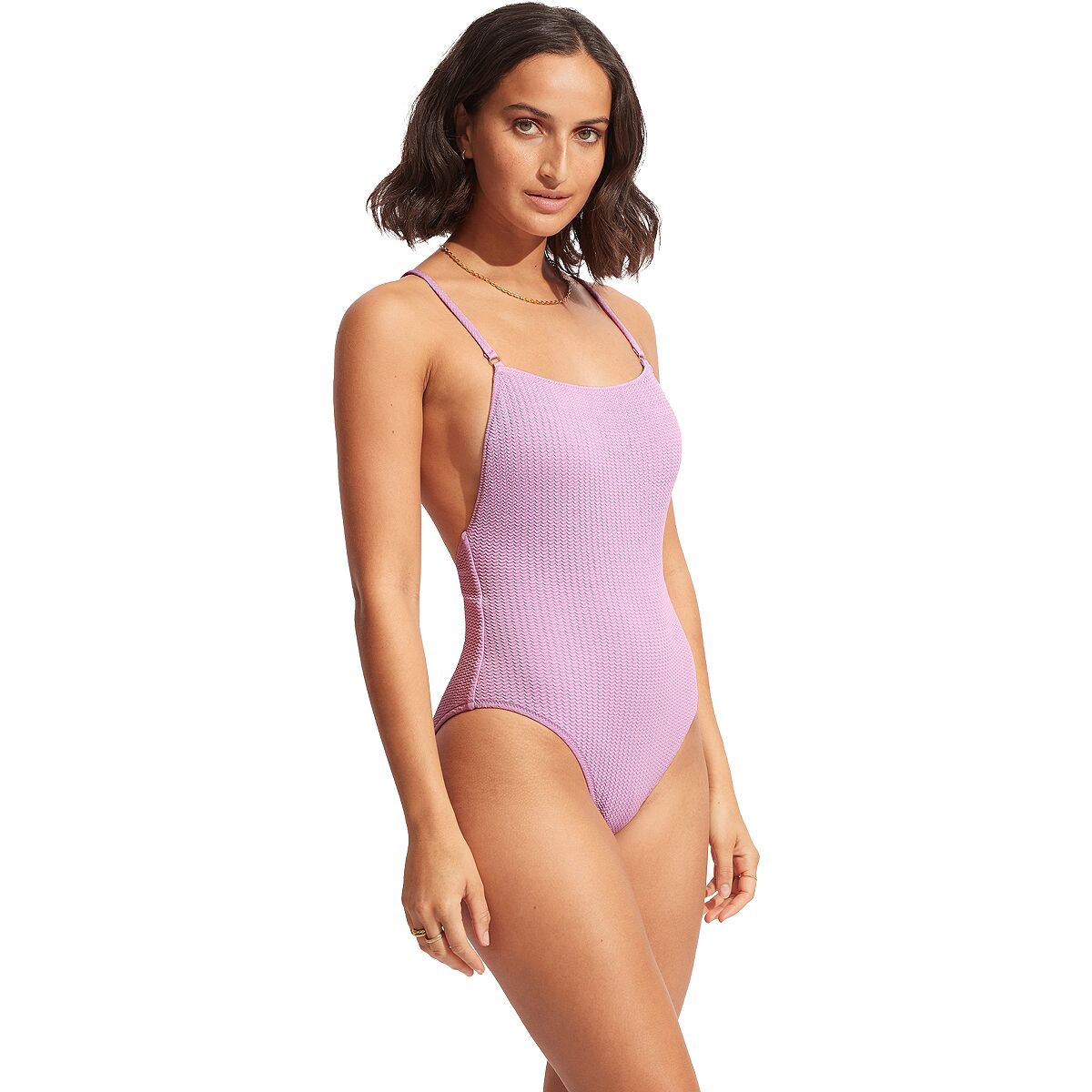 Seafolly Sea Dive Scoop Neck OnePiece Swimsuit Women's Clothing
