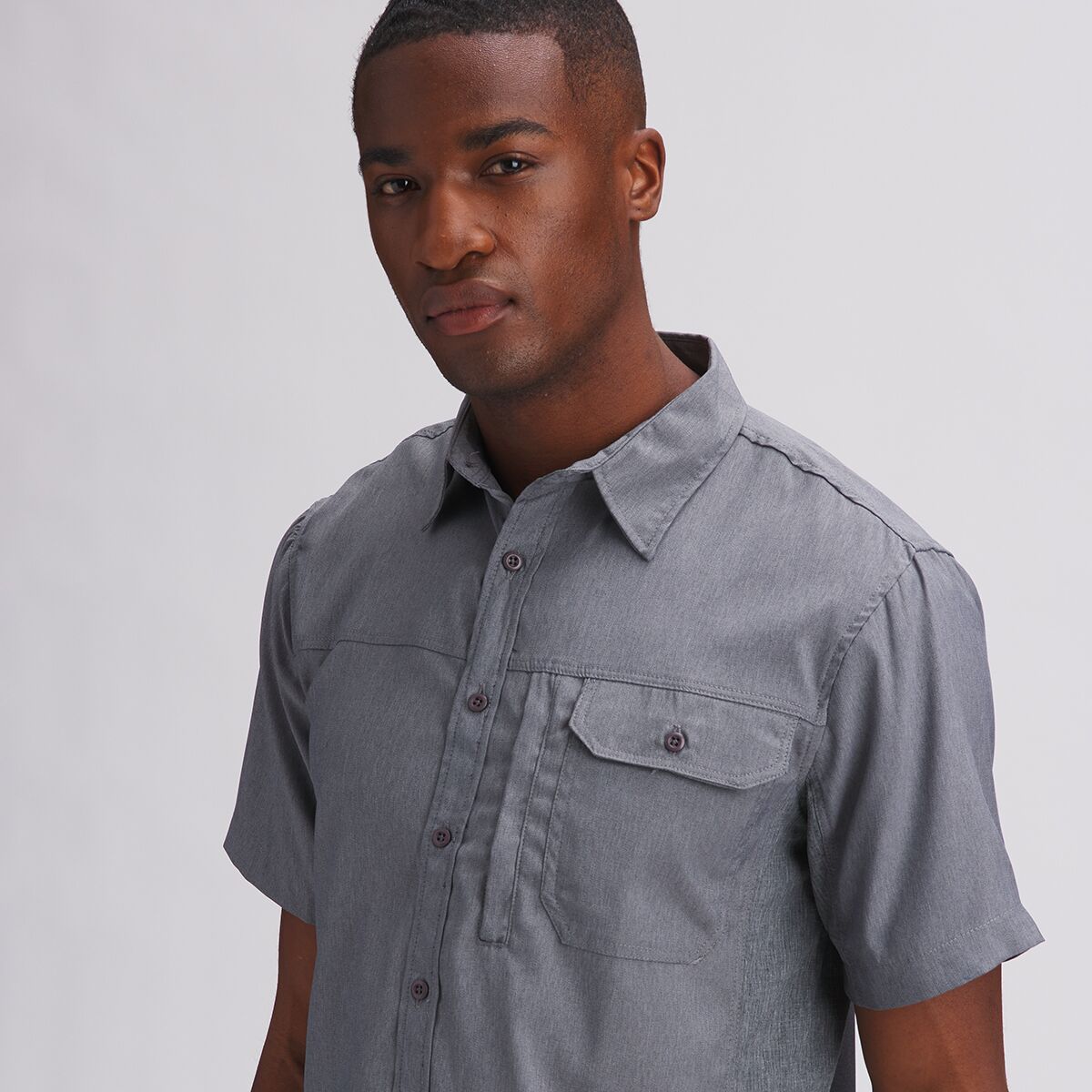 Stoic Solid Performance Woven ButtonDown Shirt Men's Clothing