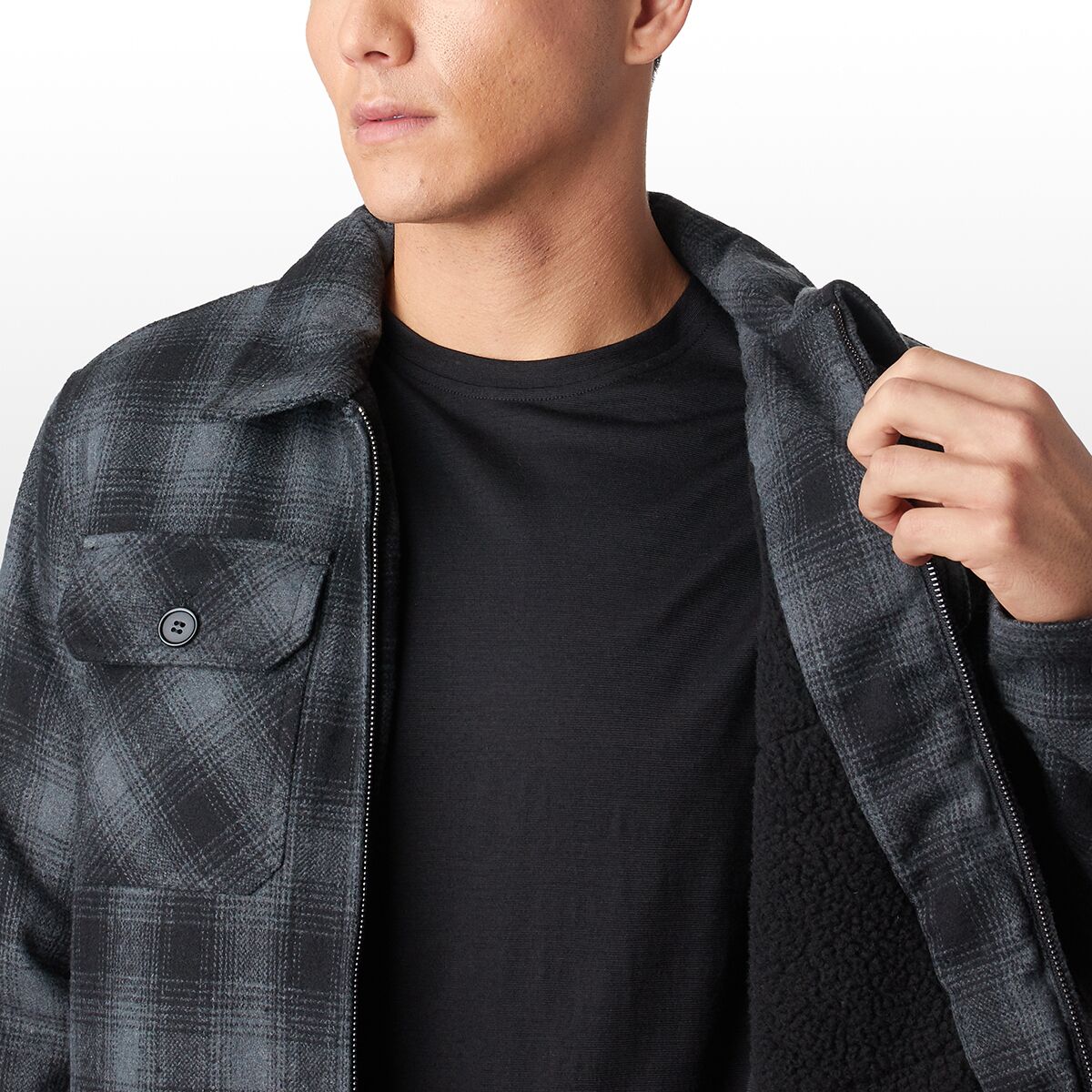 Stoic Buffalo Plaid SherpaLined Shirt Jacket Men's Clothing