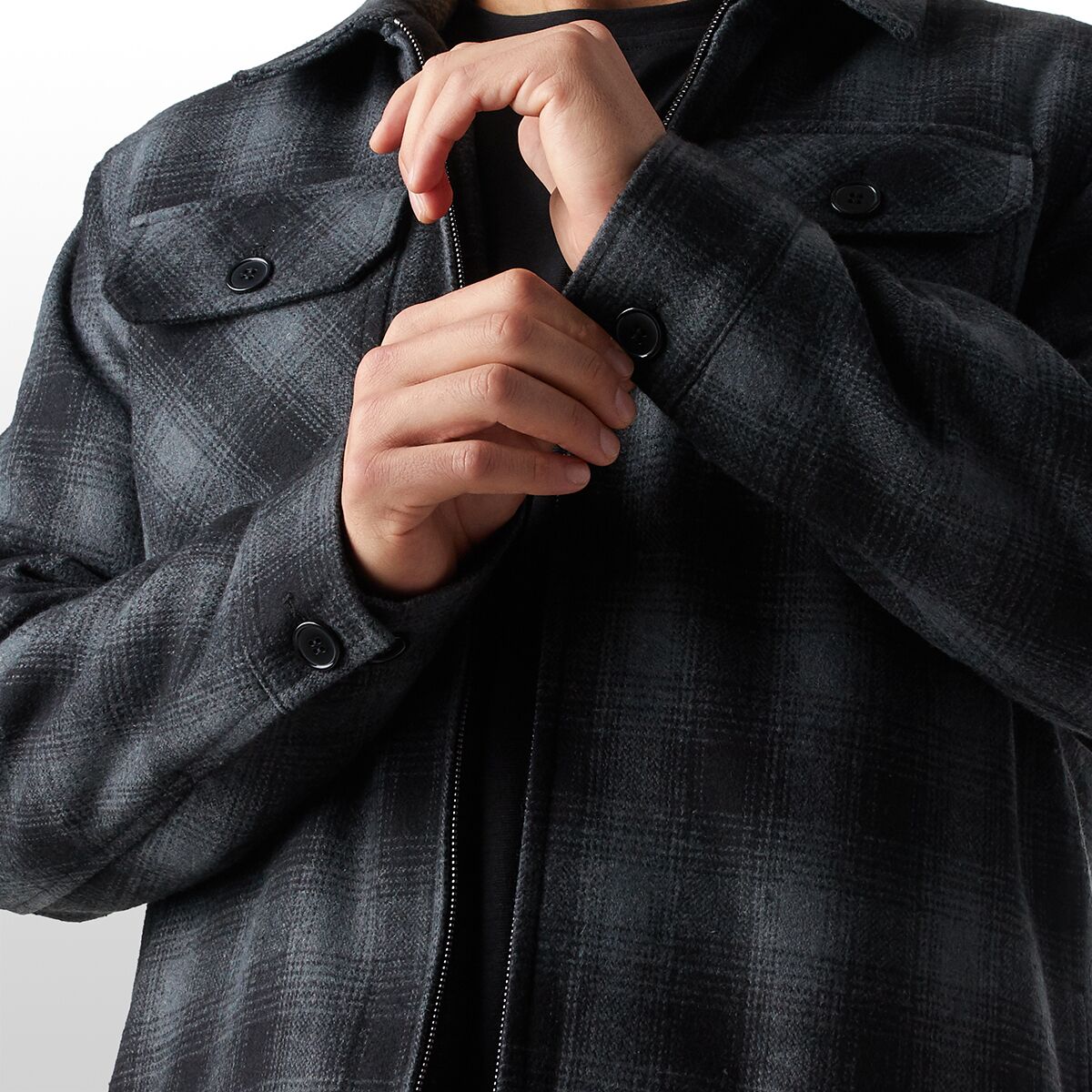 Stoic Buffalo Plaid SherpaLined Shirt Jacket Men's Clothing