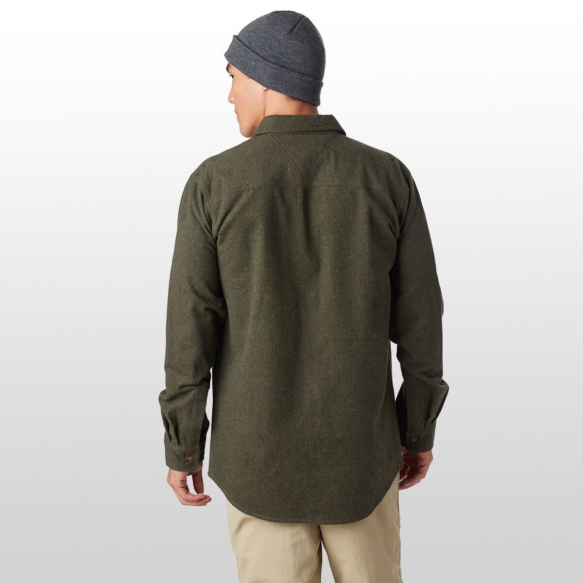 Stoic Heavyweight Solid Flannel Shirt Men's Clothing