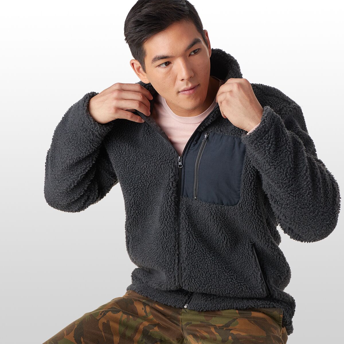 Stoic Wooly Sherpa FullZip Jacket Men's Clothing