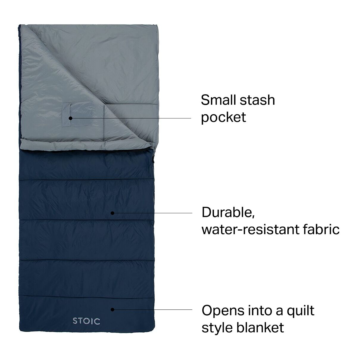 Stoic Groundwork Single Sleeping Bag: 20F Synthetic