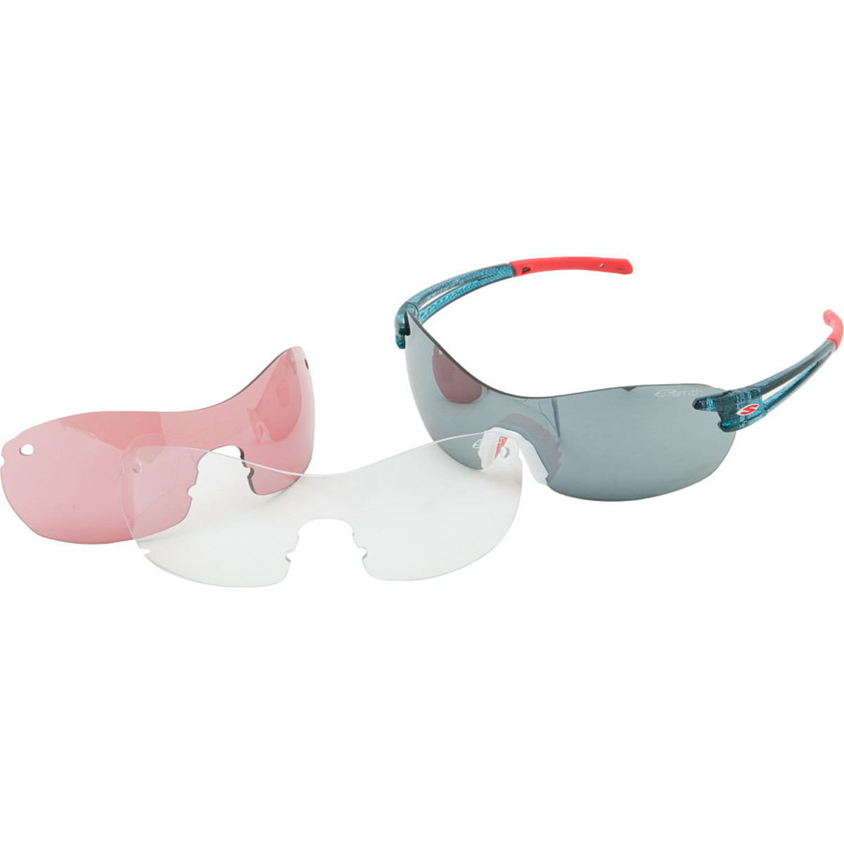 Lunettes De Sport Smith Pivlock V90 Max - Miroir Gris, Monture Orange, Interchangeables, Neuves