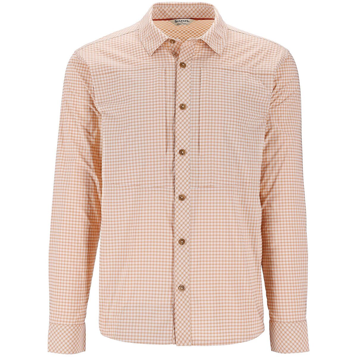 Мужская рубашка Simms Stone Cold Long-Sleeve Shirt, цвет: Каменный клетчатый