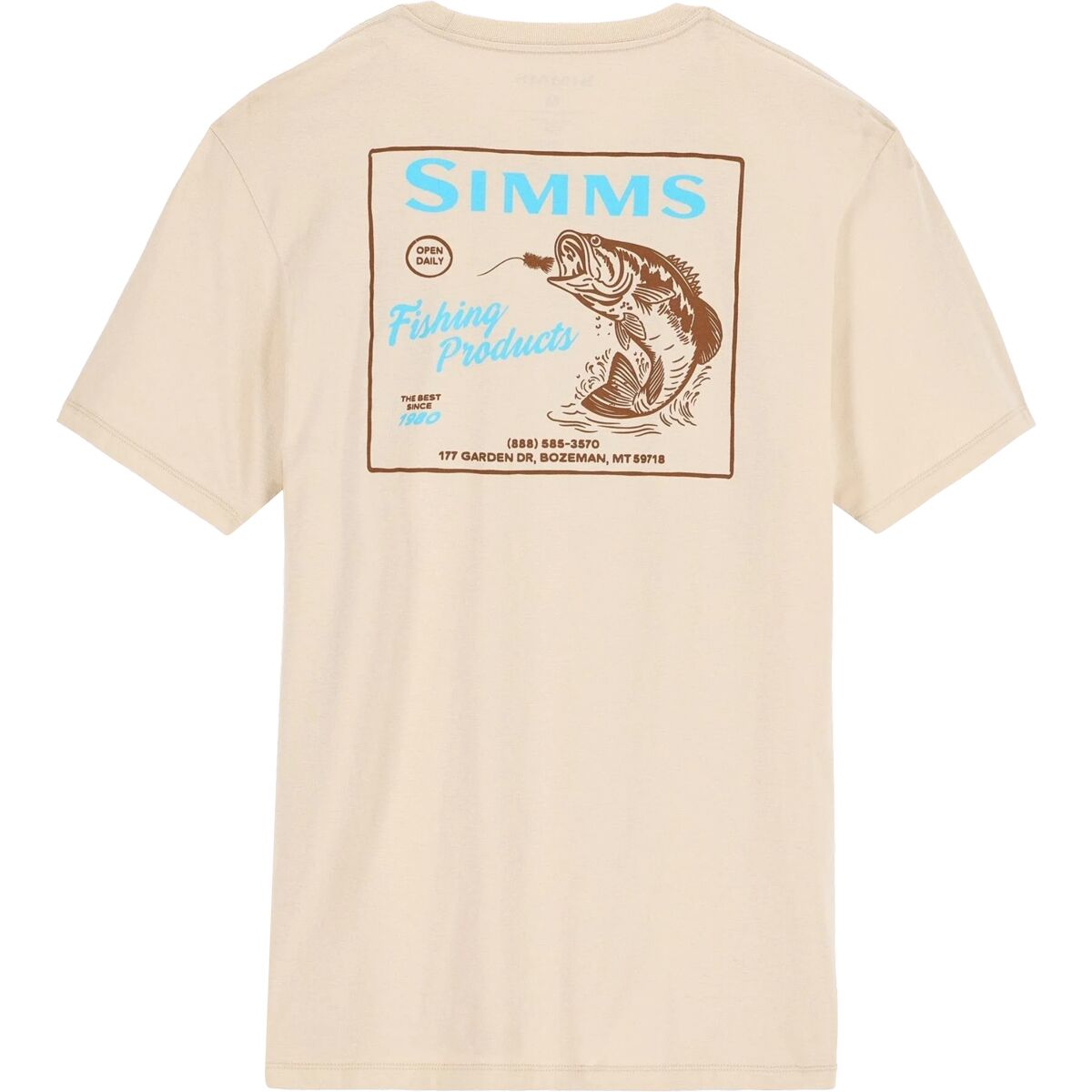 Мужская футболка Simms Locals Bass Shop, цвет: Натуральный — фото 2