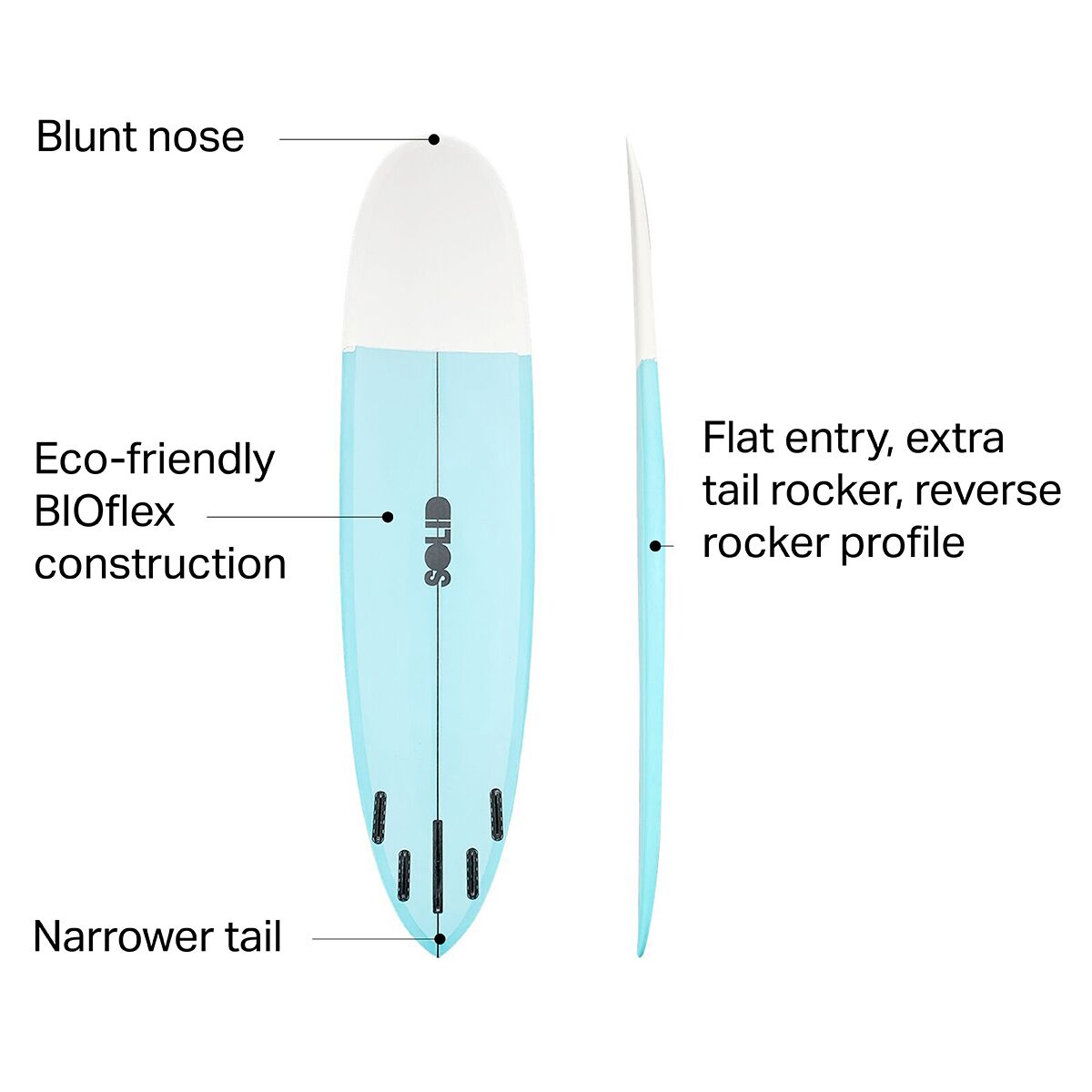 Solid Surfboards EZ Street Longboard Surfboard Surf