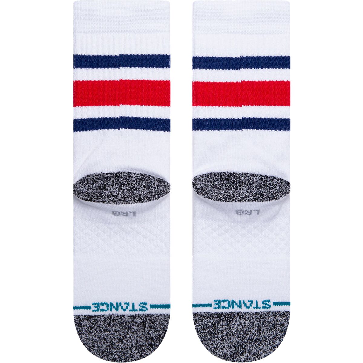Stance Big Crew Sock Boyd St Kids, Whiteblue, Large