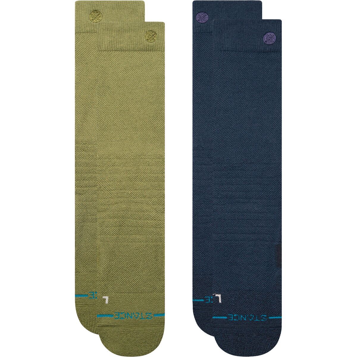 Stance Iconic Mid Poly Snow Sock - 2-Pack