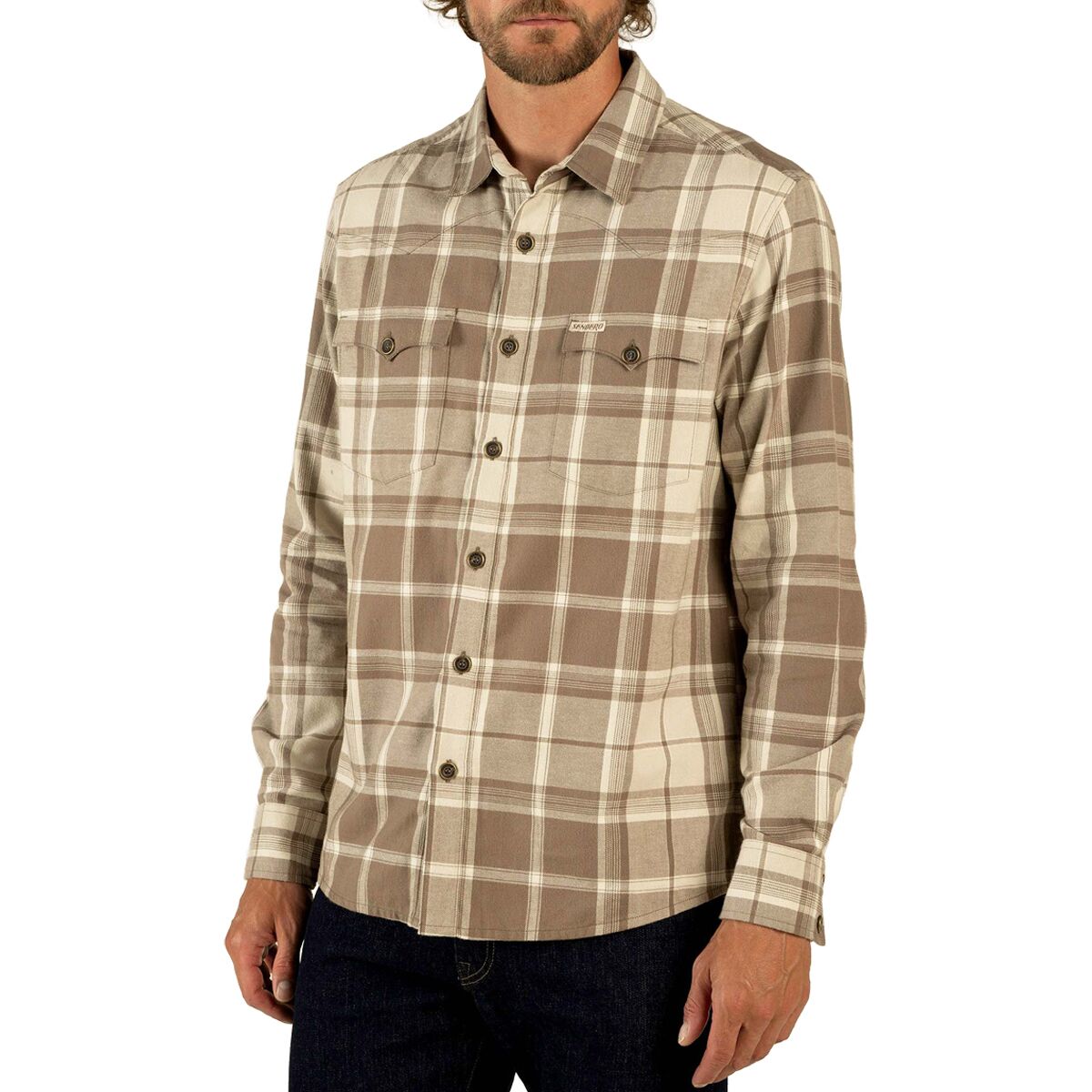 Мужская рубашка Sendero Provisions Co. Durango Flannel, цвет: Рыжевато-коричневый / Коричневый — фото 1