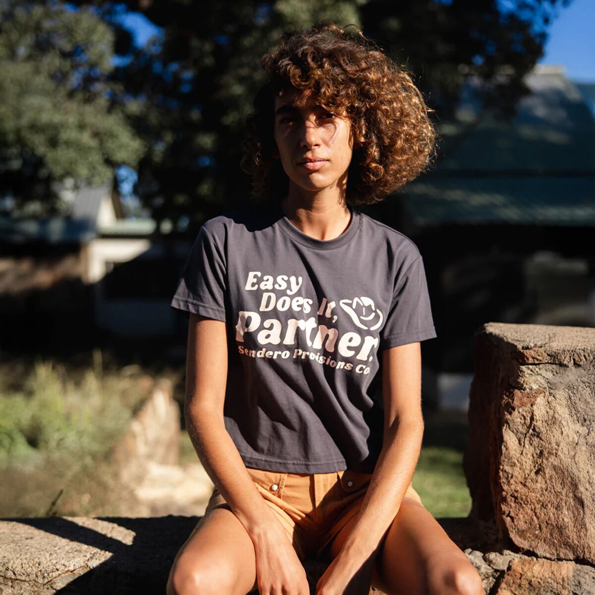 Sendero Provisions Co. Easy Does It Crop T-Shirt -...