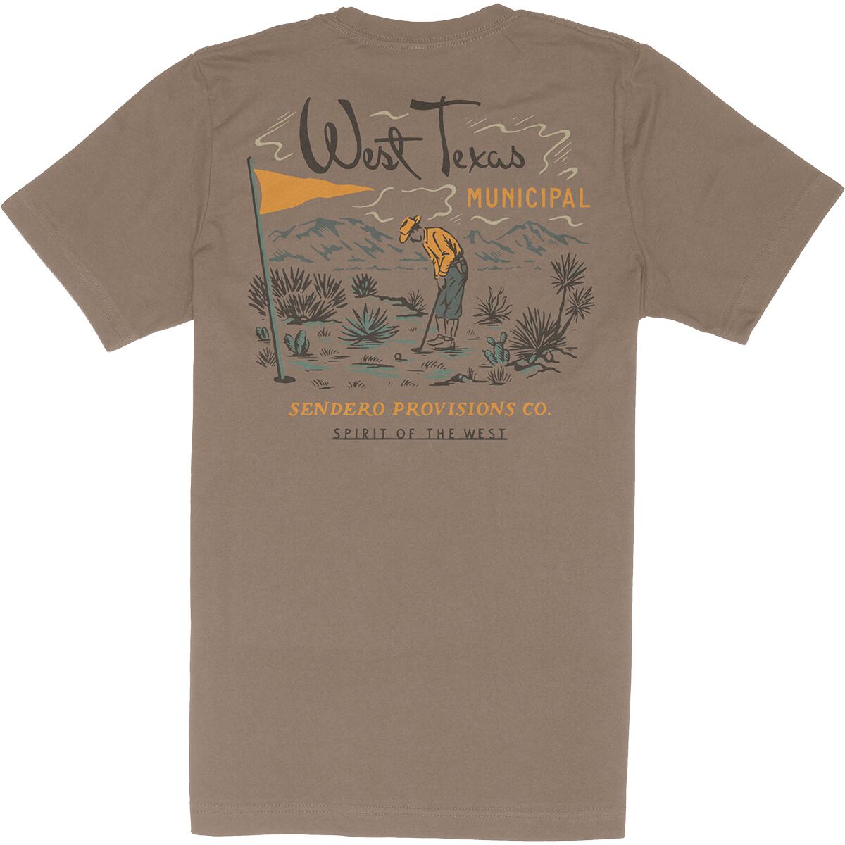 Футболка Sendero Provisions Co. West Texas Municipal, цвет: Светлый коричневый — фото 3