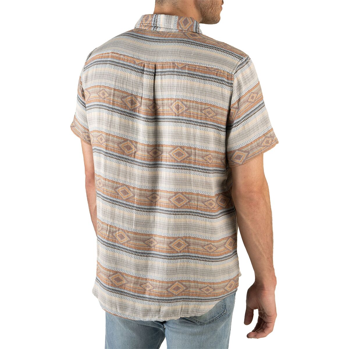 Мужская рубашка Sendero Provisions Co. Boquillas Short-Sleeve Shirt, цвет: Полосатый / Коричневый — фото 2