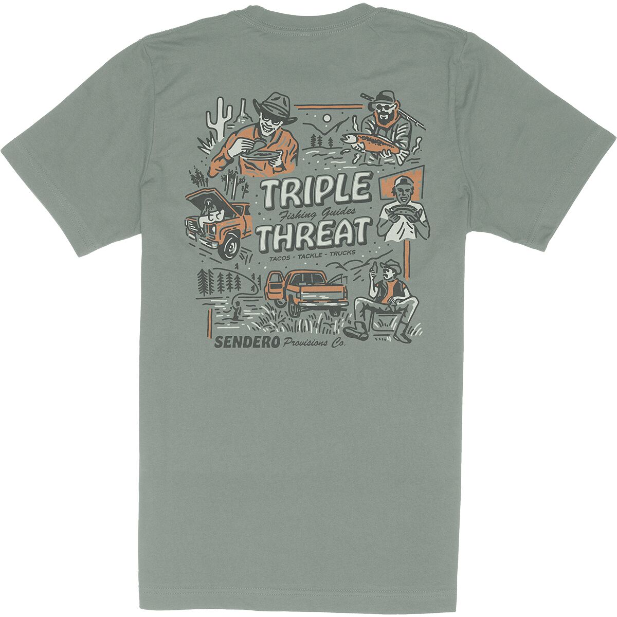 Футболка Sendero Provisions Co. Triple Threat, цвет: Laguna — фото 5