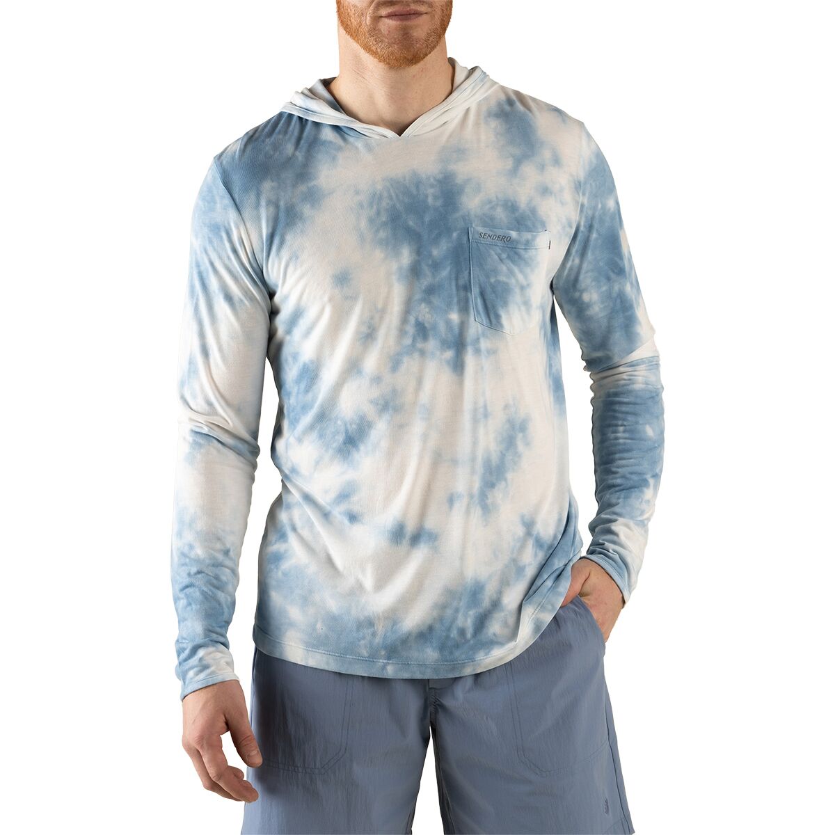 Мужское худи Sendero Provisions Co. Yucatan Tech Long-Sleeve Shirt, цвет: Тай-дай