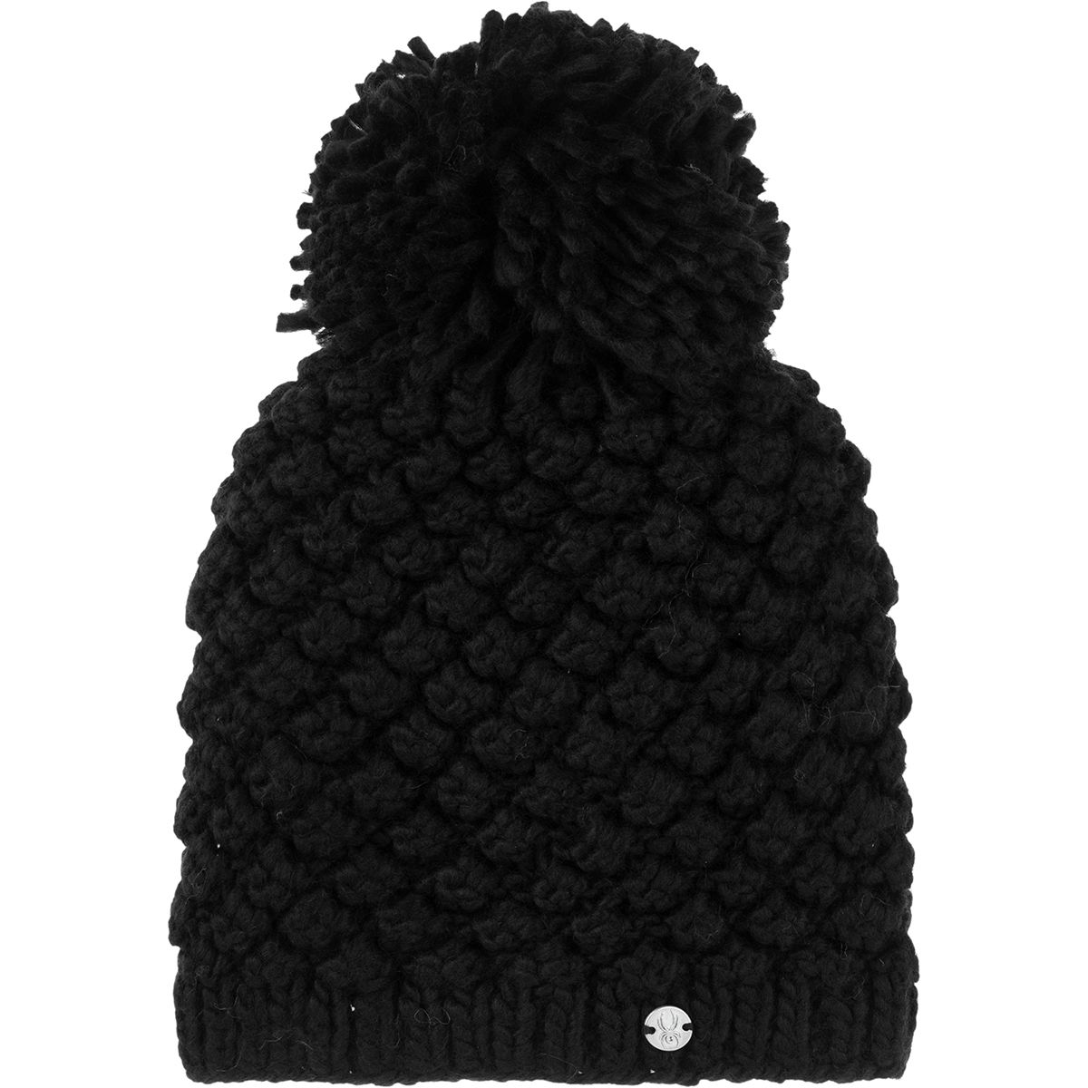 Spyder Women's Brrr Berry Beanie - Fleece Lined Knit Hat With Pom, Popcorn Stitch, Winter Hat For Ski & Cold Weather