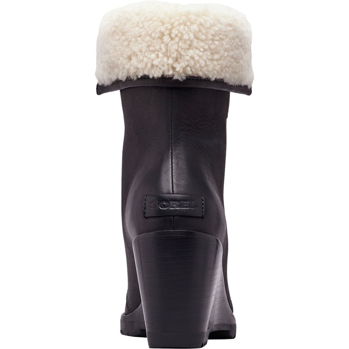 sorel after hours lace shearling boot