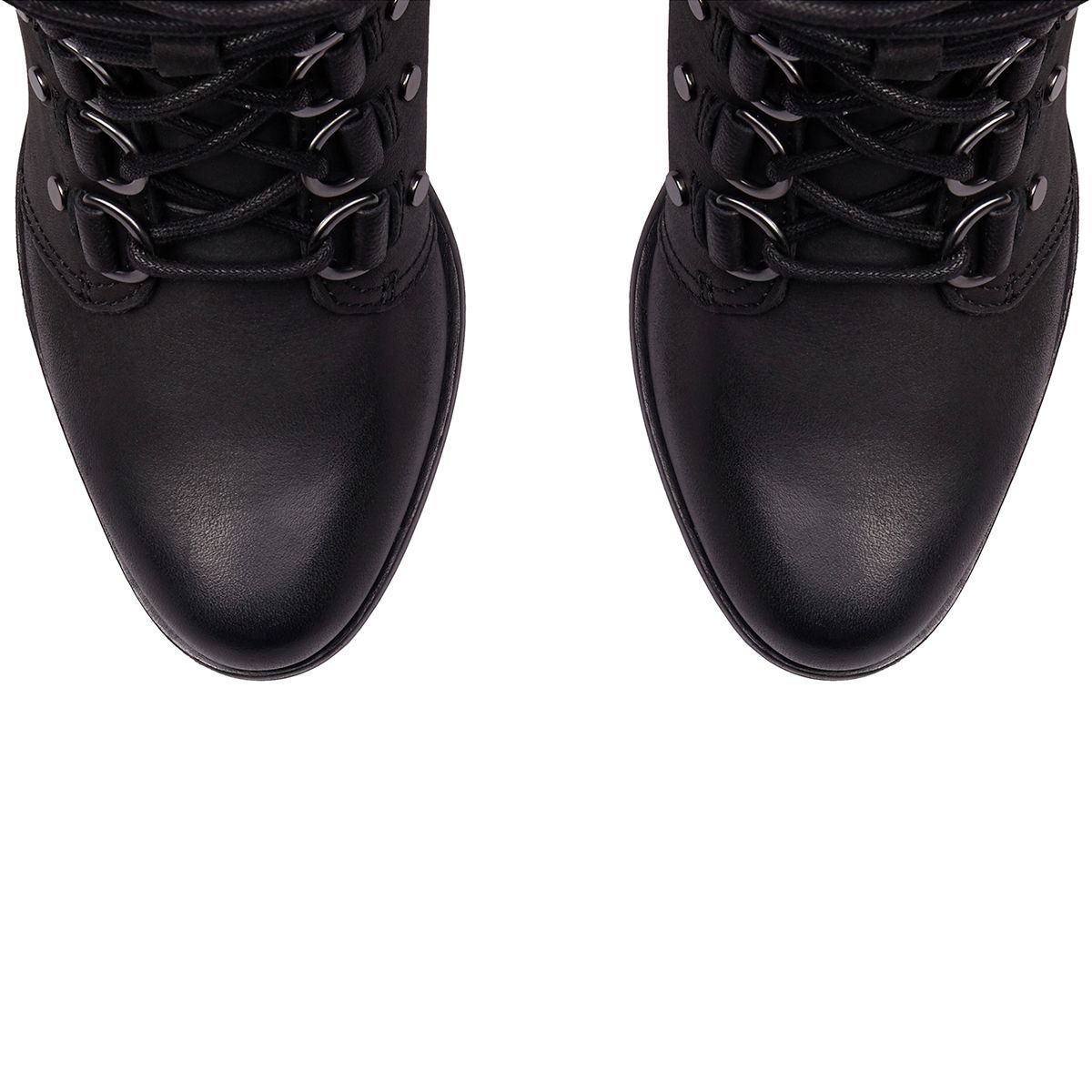 sorel after hours lace shearling boot