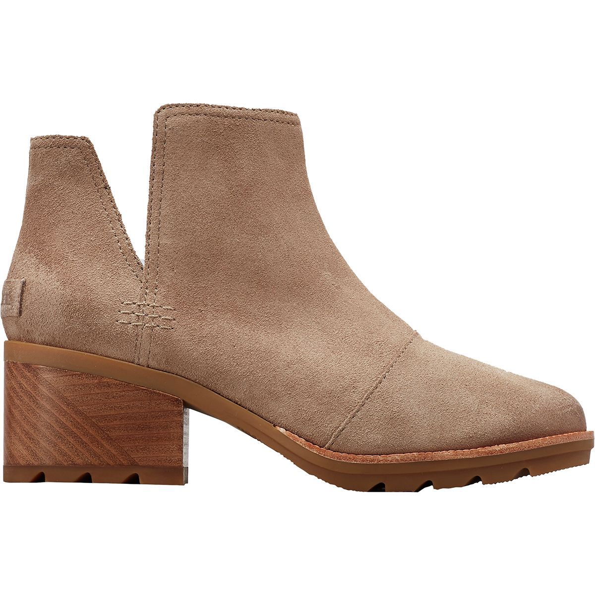 cut out boots beige