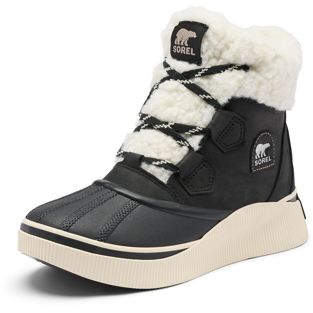 Женские ботинки SOREL Out N About IV Chillz Waterproof Boot, цвет: Чёрный / Морская соль — фото 3