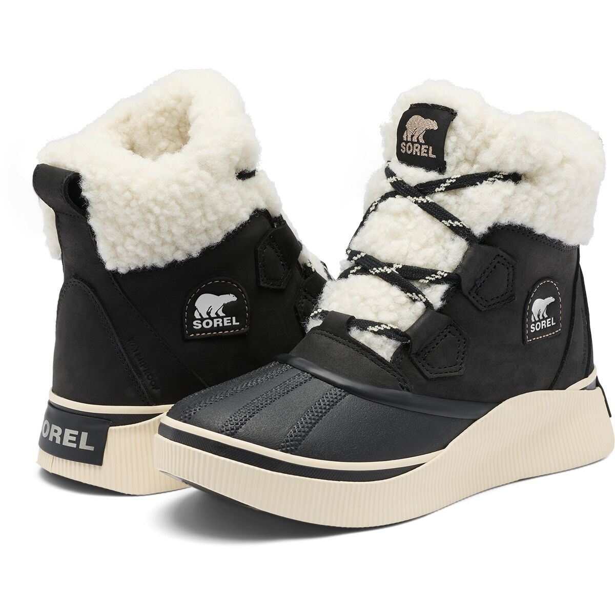 Женские ботинки SOREL Out N About IV Chillz Waterproof Boot, цвет: Чёрный / Морская соль — фото 4